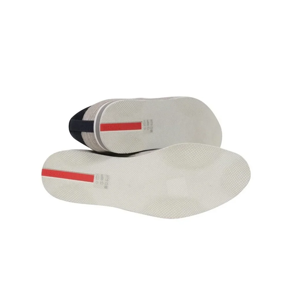 Prada Mens Espadrille Sneakers US8.5 UK7.5 Blue Grey Suede Slip On St Tropez - Picture 10 of 11